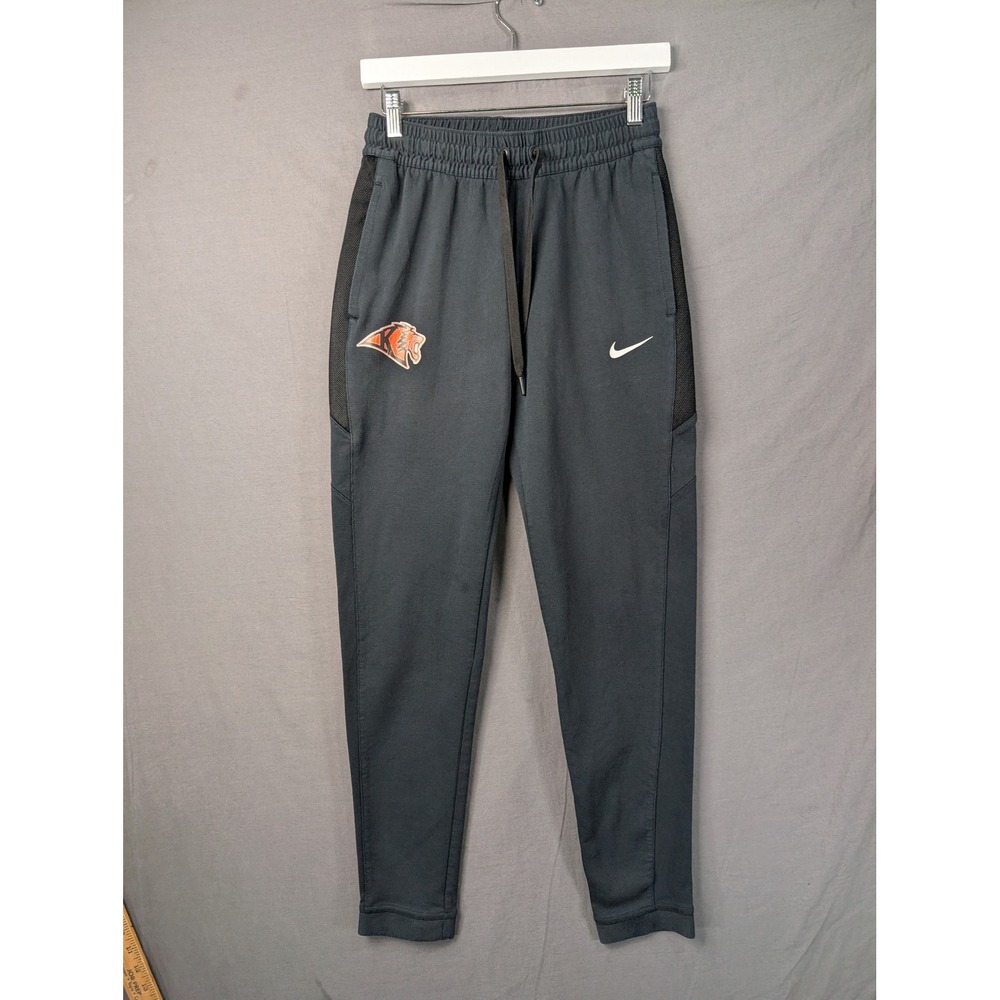 Nike Mens Dri-FIT Tapered Training Pants CQ0337-010 Black Small Lion Logo